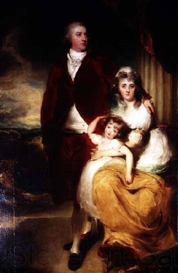 Sir Thomas Lawrence Portrait of Henry Cecil, 1st Marquess of Exeter (1754-1804) with his wife Sarah, and their daughter, Lady Sophia Cecil